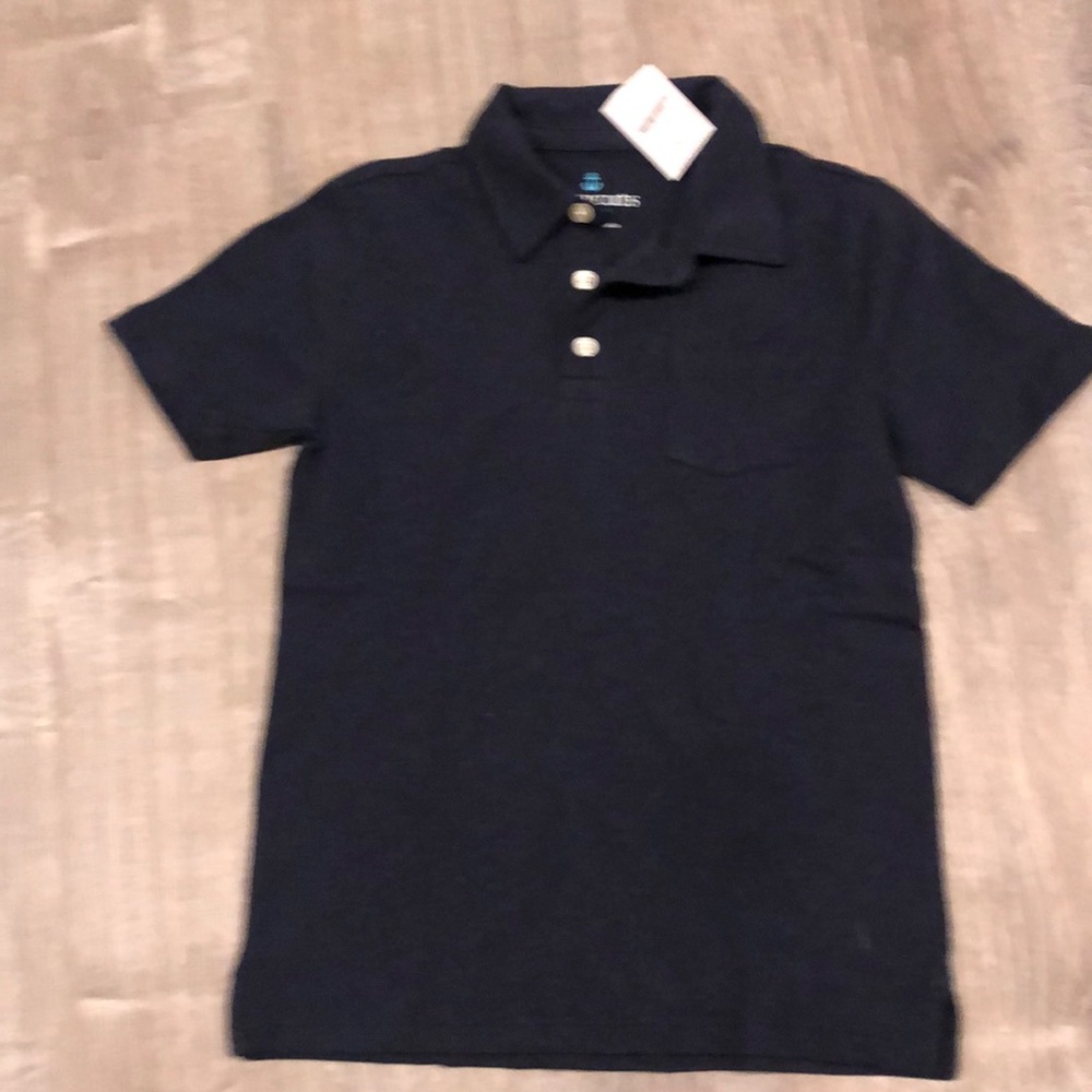 NWT boys crewcuts navy 3 button polo size 8. All cotton.